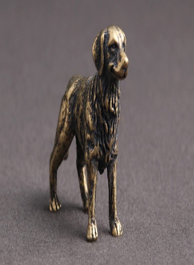 DMtse Chinese Brass Mini Shepherd Dog Decor Statue for Animal Sculpture Collectibles - Image 4