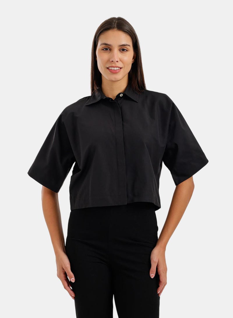 Carina Cropped Regular Fit Shirt - Image 1