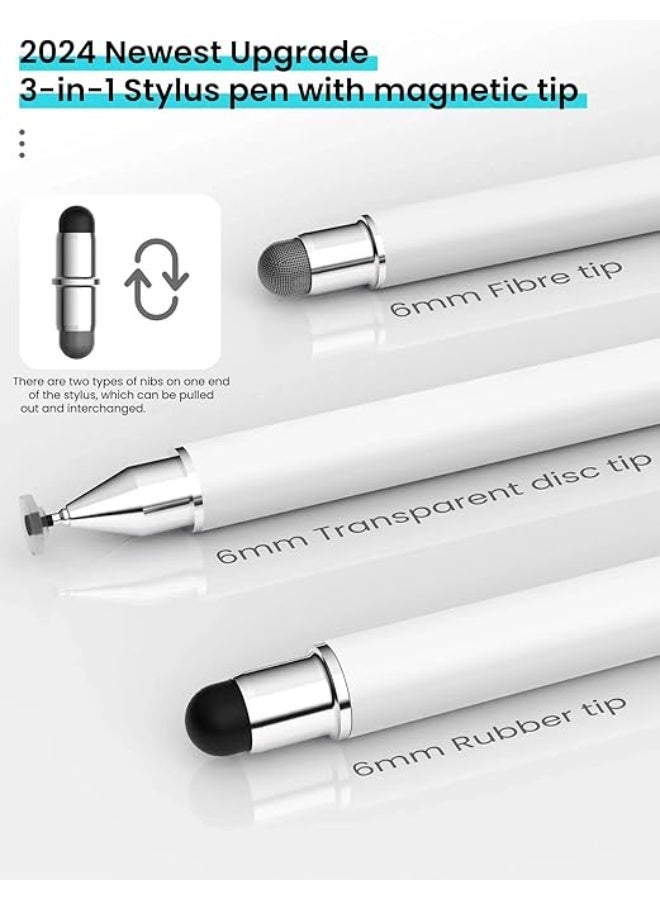 3-in-1 High-Sensitivity Stylus for Touchscreens with Magnetic Tip and Compatible with All Devices - Image 3
