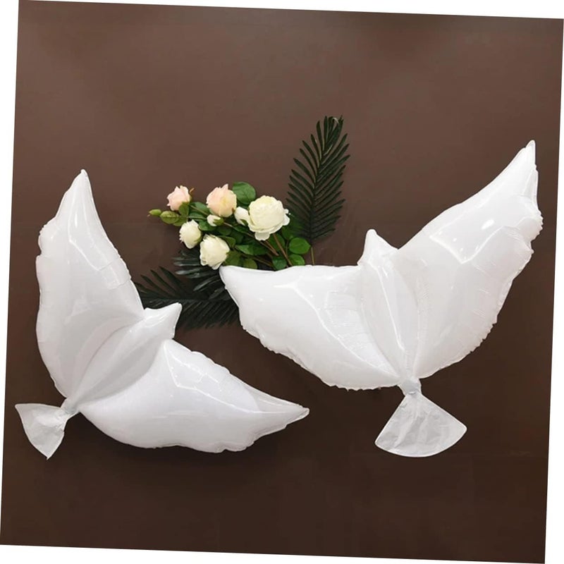 Vaguelly 10pcs Peace Dove Balloon Dove Memorial Balloons Giant Bird Balloons Inflatable Bird Dove Jumbo Balloons Wedding Decorations for Ceremony White Decor Decorative Balloons Party Props - Image 2