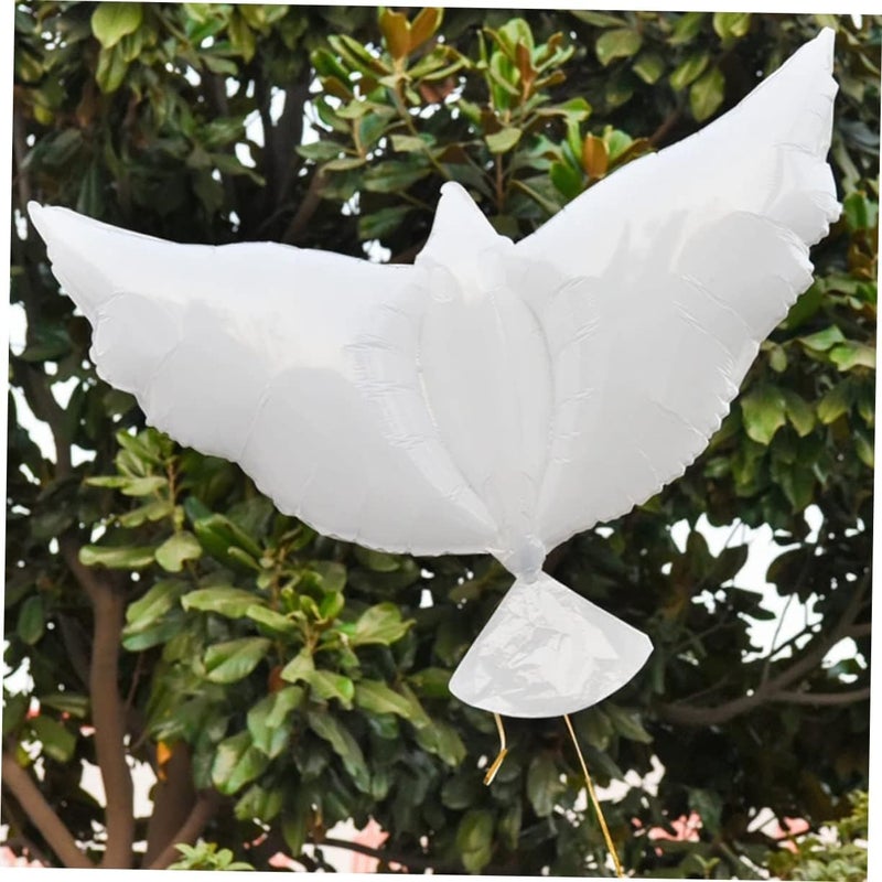 Vaguelly 10pcs Peace Dove Balloon Dove Memorial Balloons Giant Bird Balloons Inflatable Bird Dove Jumbo Balloons Wedding Decorations for Ceremony White Decor Decorative Balloons Party Props - Image 3