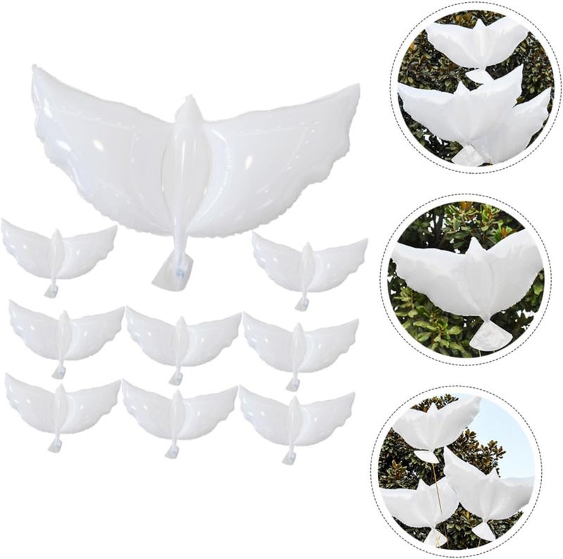 Vaguelly 10pcs Peace Dove Balloon Dove Memorial Balloons Giant Bird Balloons Inflatable Bird Dove Jumbo Balloons Wedding Decorations for Ceremony White Decor Decorative Balloons Party Props - Image 5