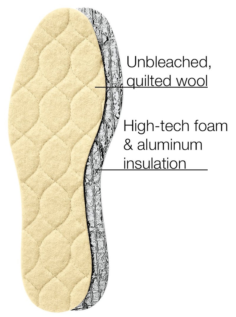 pedag Solar Insulating Insoles, Made in German, Quilted Wool Top, Foam Insulating Layer, Thermic Reflective Aluminum Sole, Keep Warm and Dry, Men US 13 / EU 46 - Image 3