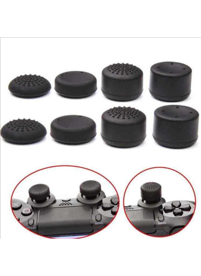 Silicone PS5 Controller Caps 8-Piece Set PS4 Button Caps High And Low Gaming Accessory Durable Non-Vibration Customizable-Product Color:Black  - Image 2
