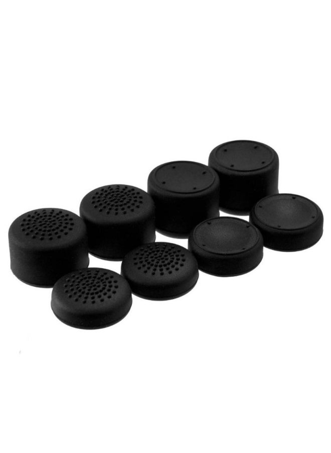Silicone PS5 Controller Caps 8-Piece Set PS4 Button Caps High And Low Gaming Accessory Durable Non-Vibration Customizable-Product Color:Black  - Image 1