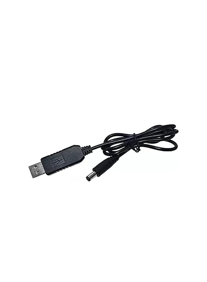 USB Power Cable to 5.5 x 2.1mm Male Adapter Plug from 5V to 12V (Router Power Bank Charger During Power Outage)  - Image 2