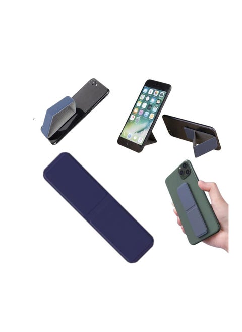 Magnetic Mobile Phone Holder Lazy Multi-functional Vertical And Horizontal Stand Foldable Back Stick Mobile Phone Stand (blue)