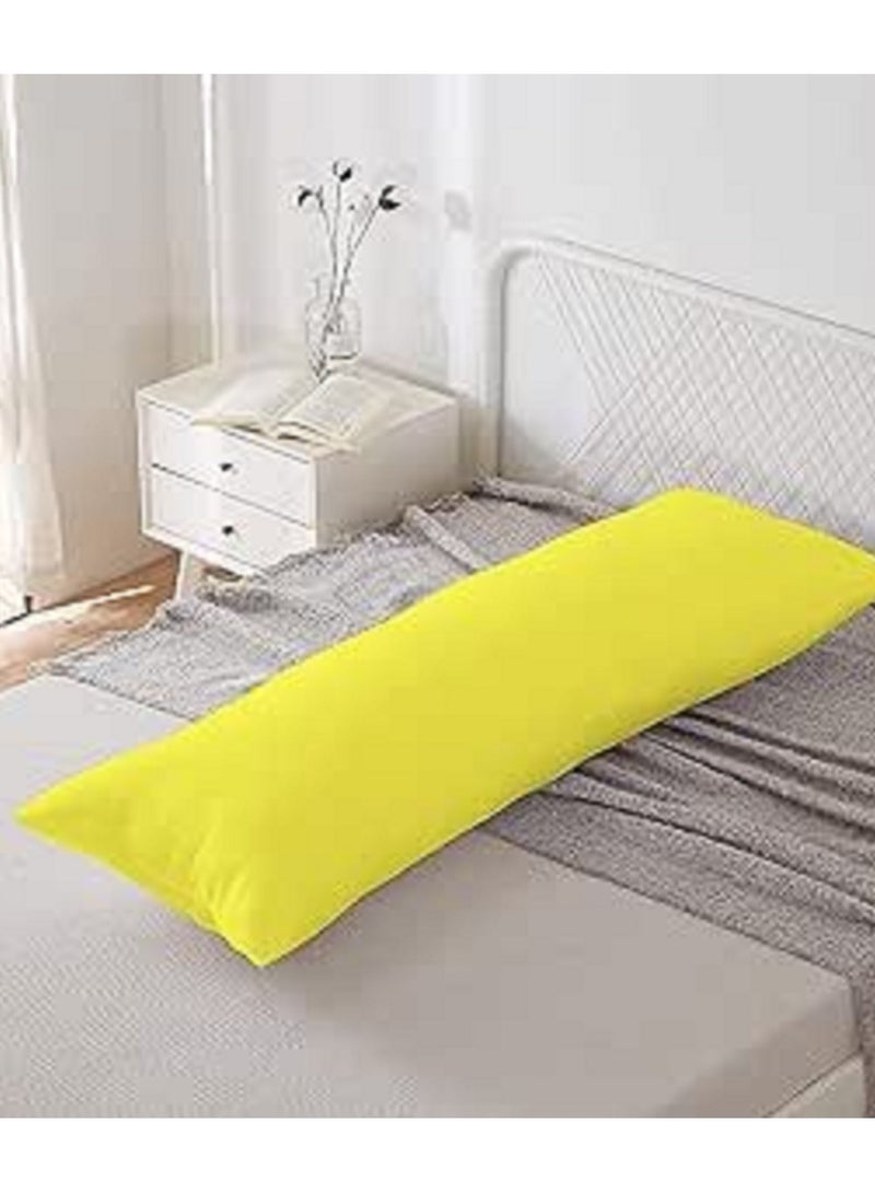 لانتيك كيس مخدة قطن 100*45سم اصفر - Image 1