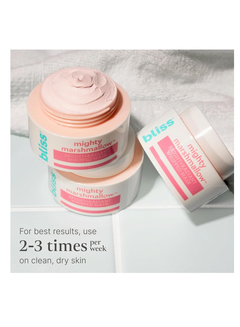 BLISS Bliss Mighty Marshmallow Bright & Radiant Whipped Mask - Brightening & Hydrating Face Mask - 1.7 Oz - Luminious Skin - Clean - Vegan & Cruelty-Free - All Skin Types - Image 3