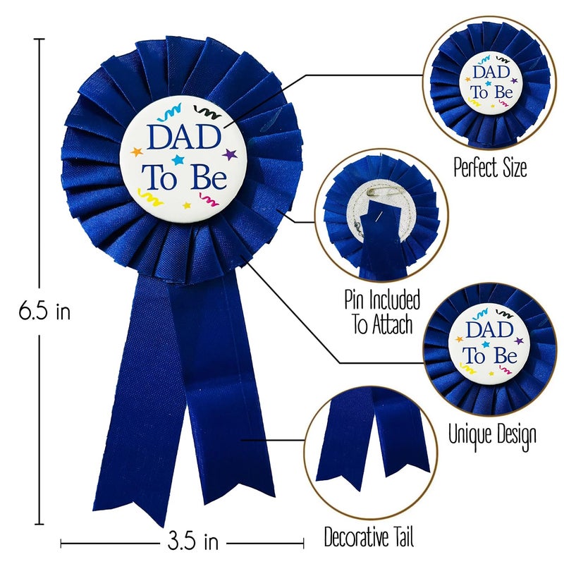 Zyozique ® Baby Shower Combo | Dad To Be Badge & Mom To Be Sash For Mom To be Gifts | Mom To Be Sash Set - Baby Shower Gifts (Pack Of 2) - Image 5