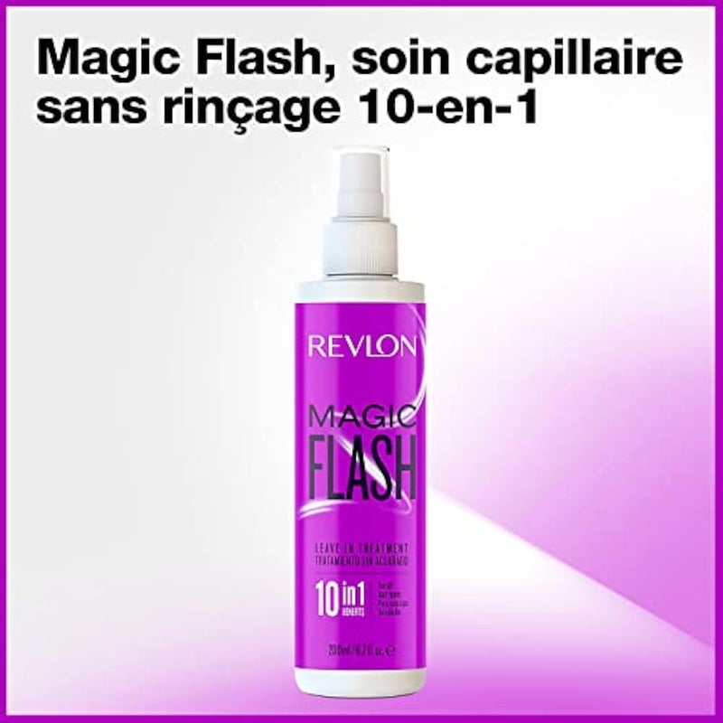 REVLON Magic Flash 10-in-1 Leave-In Hair Conditioner, 200 ml, Conditioner for Wet or Dry Hair, Provides Hydration and Shine, Detangles and Strengthens Hair - Image 1