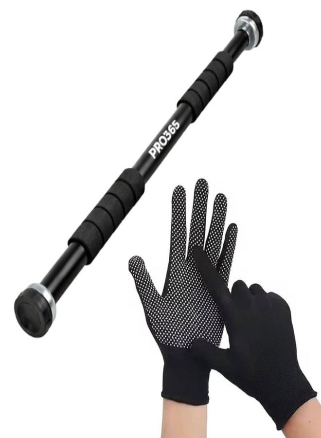 PRO365 Permanent Drill Free Pull Up Bar | No Screws Required | Tightening Key Included | Chin-Up Bar with Non-Slip Foam Grips Premium Suction Cups | Heavy Duty Steel Body | Fits Doorways 60-100 cm | 110 KG | 1 Year Warranty - Image 1