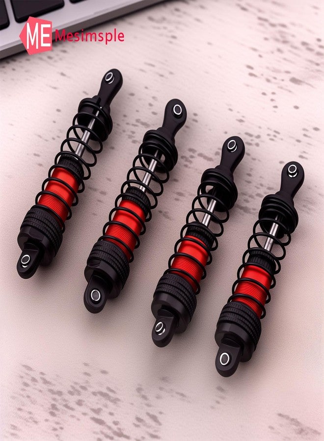 Mesimsple ممتصات صدمات Mesimsple Alum H14BM لسيارات 1/14 H14BM 14210 14209، ترقيات ممتصات الصدمات الأمامية والخلفية، لون أسود - Image 2