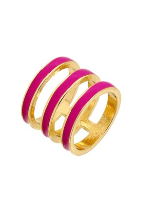 Tribal Enamel Triple Ring Shocking Pink - pzsku/Z837616334BF5AD3D744CZ/45/_/1662725131/98c786b8-da07-4ced-9a62-5339901fb29d