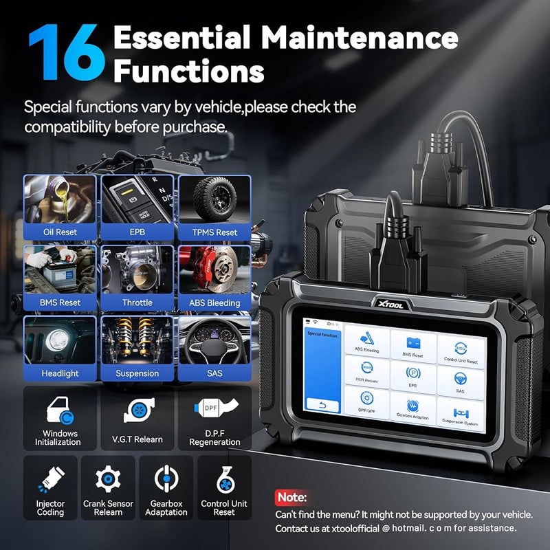 XTOOL D5S OBD2 Scanner Code Reader 2025 for Cars and Trucks with 15 Reset Functions, Crank Sensor Relearn, FCA AutoAuth, CAN FD for GM, ABS Engine SRS Transmission Tool - Image 2