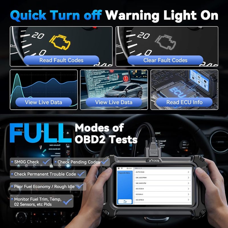 XTOOL D5S OBD2 Scanner Code Reader 2025 for Cars and Trucks with 15 Reset Functions, Crank Sensor Relearn, FCA AutoAuth, CAN FD for GM, ABS Engine SRS Transmission Tool - Image 4