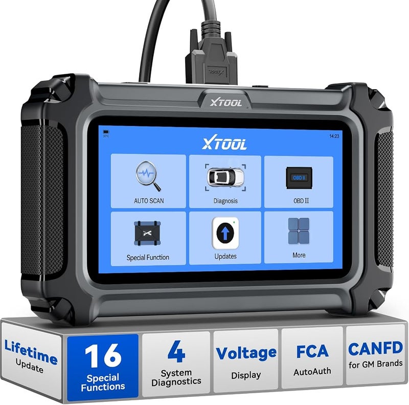 XTOOL D5S OBD2 Scanner Code Reader 2025 for Cars and Trucks with 15 Reset Functions, Crank Sensor Relearn, FCA AutoAuth, CAN FD for GM, ABS Engine SRS Transmission Tool - Image 1