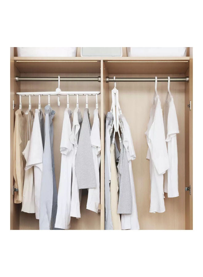 Loquat Anti Slip Folding Clothes Hangers White 30 x 10 x 10cm - Image 5