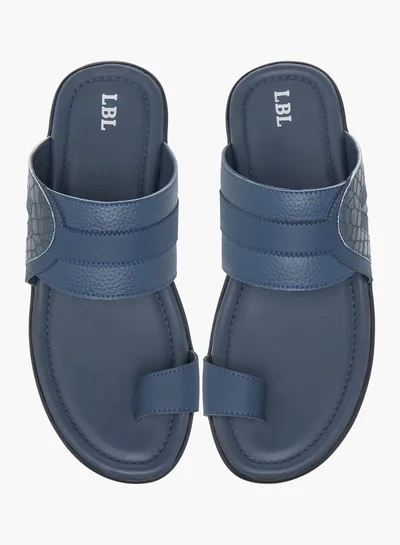 LBL by Shoexpress Men Textured Slip-On Arabic Sandals with Toe Loop Ramadan Collection