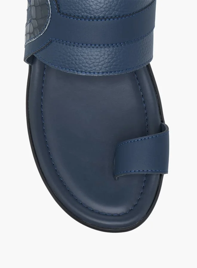 LBL by Shoexpress Men Textured Slip-On Arabic Sandals with Toe Loop Ramadan Collection