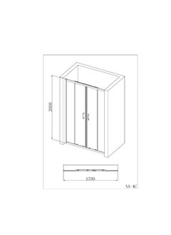 DANUBE HOME Milano Wall To Wall Bathroom Partition 1700X2000 Chrome (Na-4C)  - Image 3