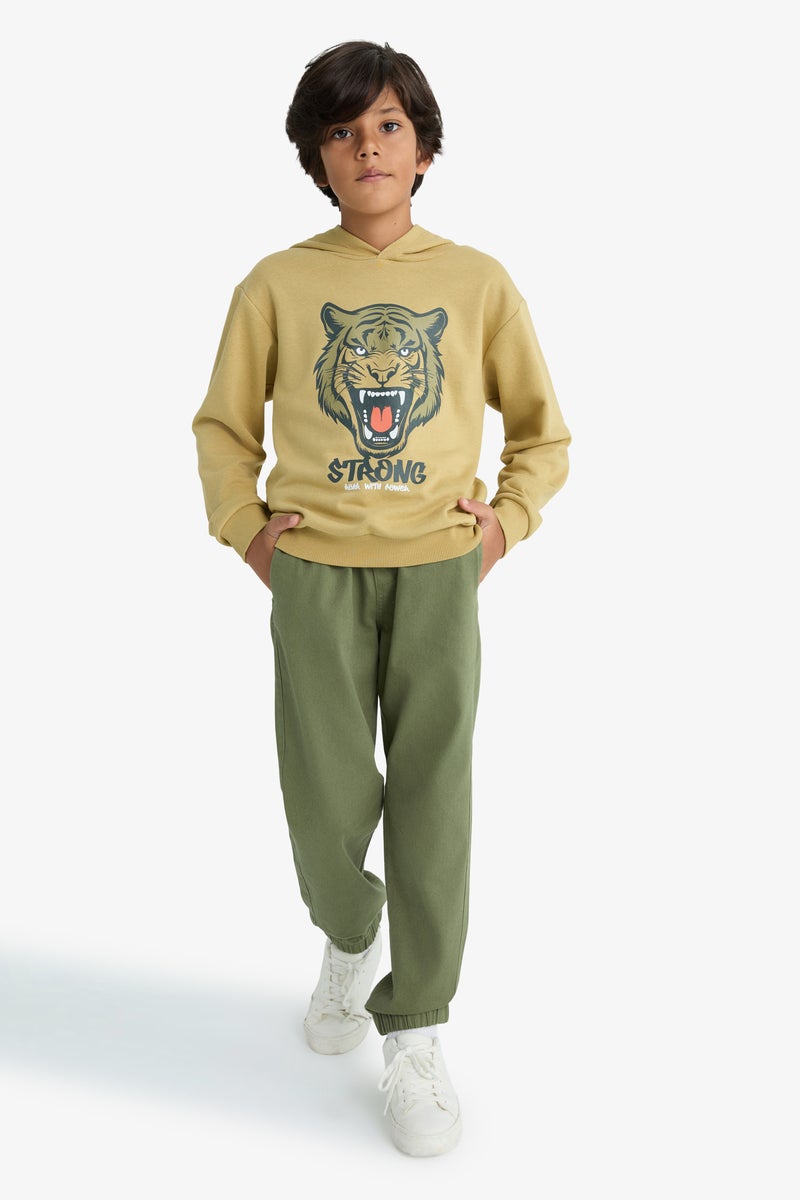 DeFacto Green Boy Boy Jogger Fit Gabardine Trousers Casual - Image 4