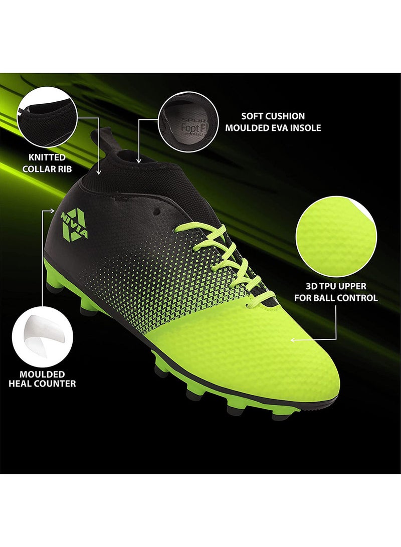 Nivia Ashtang Football Studs | Size : 7 UK/ 8 US/ 41 EU | Synthetic Leather, Moulded Insole | Minimal Water Absorption/Water Proof - Image 2