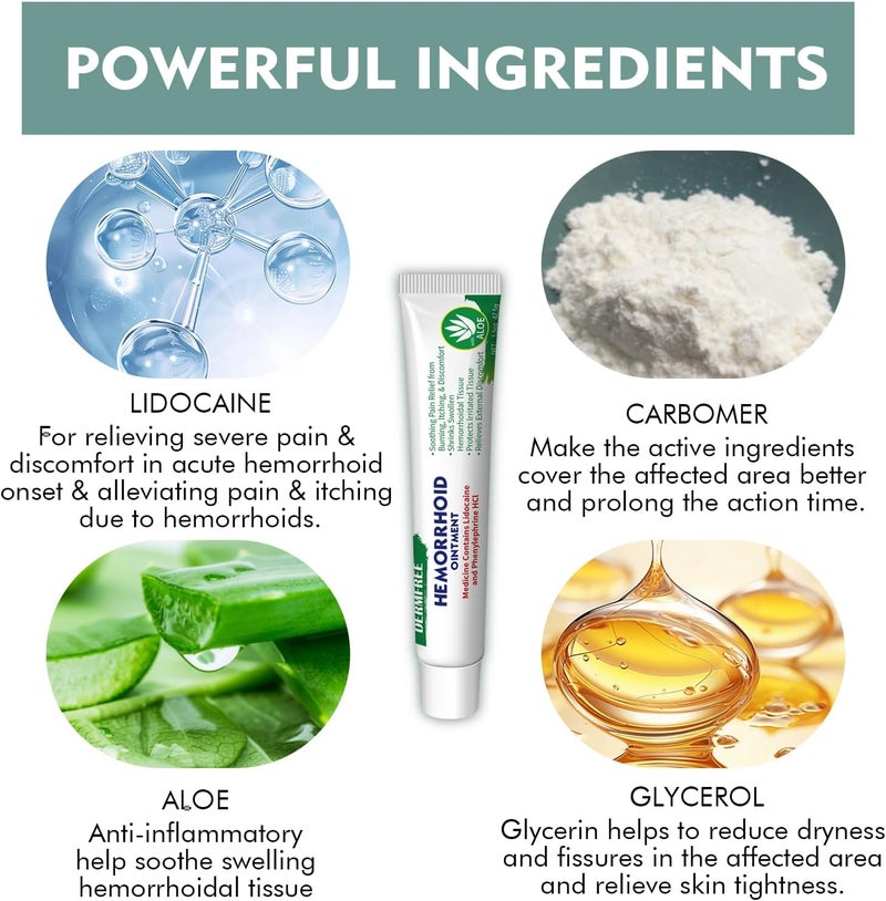 DERMFREE Hemorrhoid Ointment Care Instantly Relieves Swelling Pain Itching Burning and External DiscomfortHelps to Protect Irritated Tissue15Oz 15 Oz Pack of 1 - Image 4