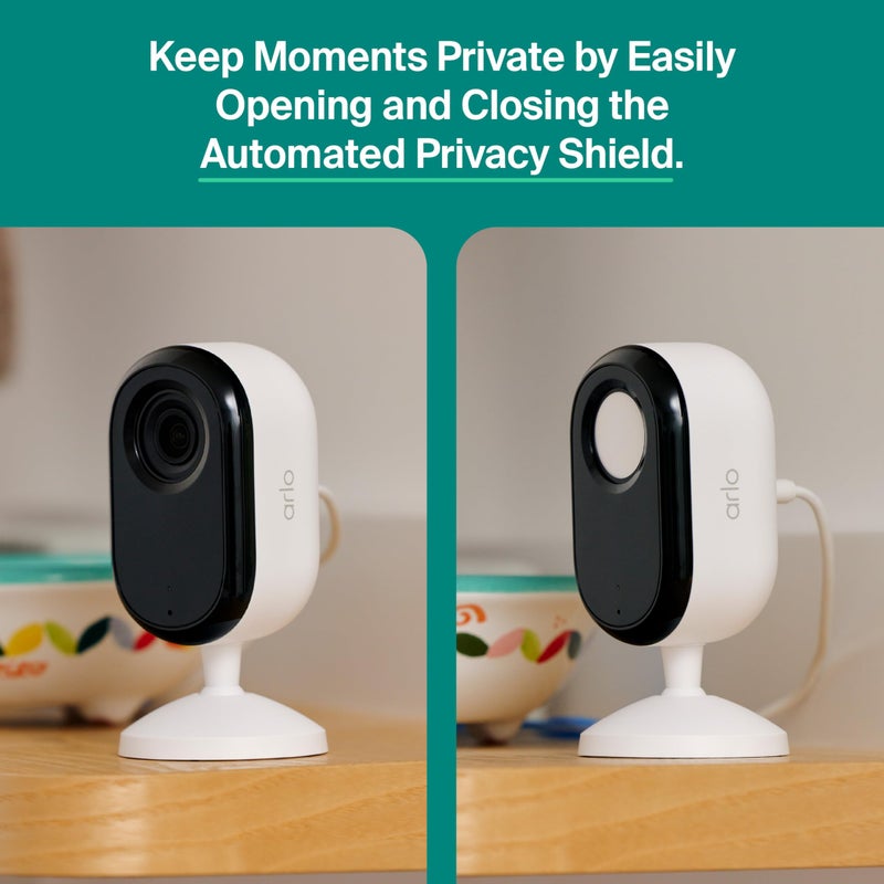 Arlo Essential Indoor Security Camera 2K (3rd Gen, 2025 Release) - Wired Plug-in Power, Person Recognition, Animal Detection, 1-Month Trial of Secure Plan, Automated Privacy Shield, 1 Cam, White - Image 5