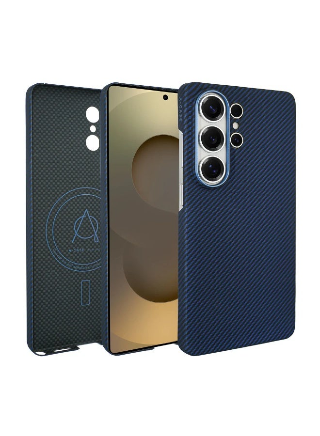 A-Case Kavar Aramid Fiber Case for Samsung Galaxy S26 Ultra Ultra Slim Lightweight Protective Cover Scratch Resistant Woven Fiber Phone Case – Blue - Image 1