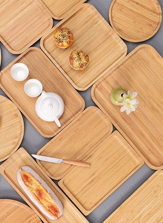 general High Grade Round Bamboo Tray Brown 25*25*1.35CM - Image 2