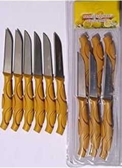Knives Set, 3in, 6 Pieces,Brown