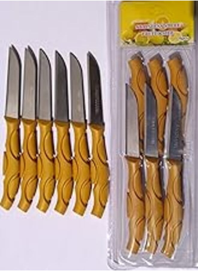 Generic - Knives Set, 3in, 6 Pieces,Brown - Image 1