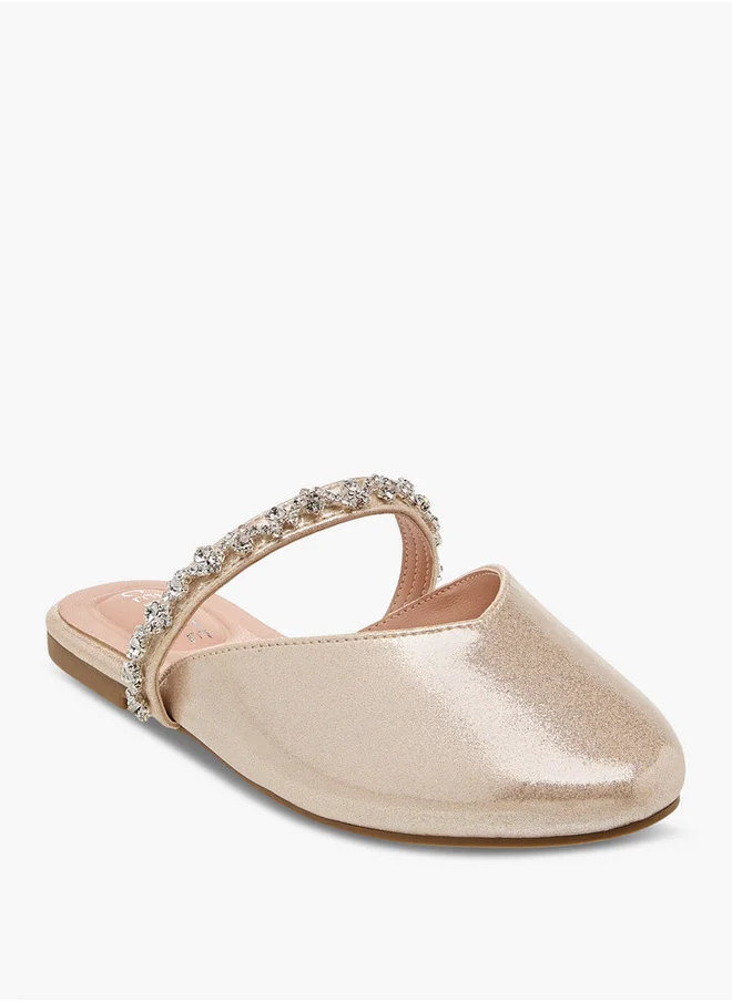 Celeste Girls' Embellished Slip-On Mules