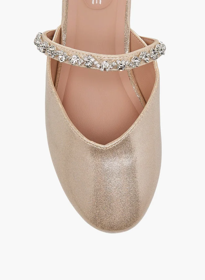 Celeste Girls' Embellished Slip-On Mules