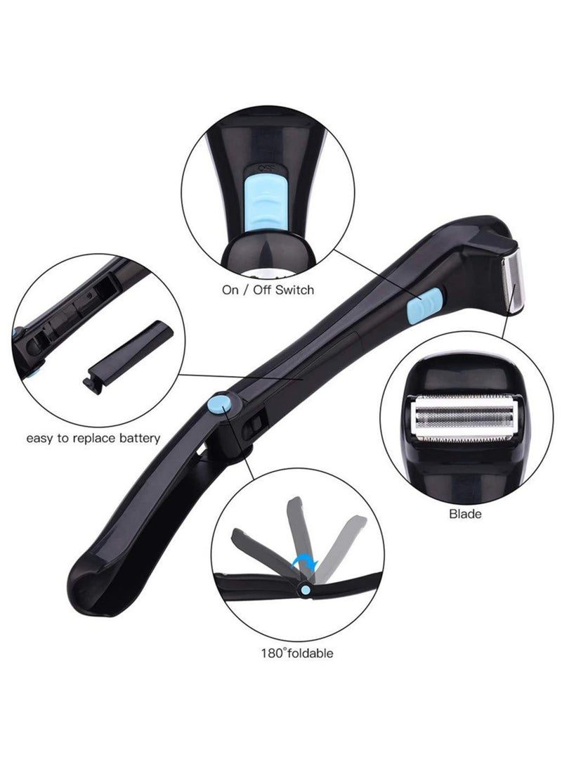 Excefore Electric Back Shaver Perfect for Wet or Dry Shave Effortlessly Groom Your Body Wireless Foldable for Men and Women - Image 5