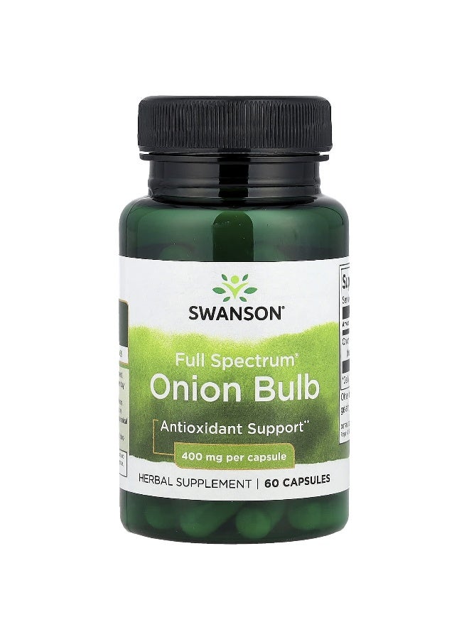 SWANSON Swanson, Full Spectrum® Onion Bulb, 400 mg, 60 Capsules  - Image 1