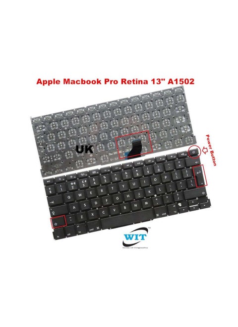 laptop UK keyboard for App A1502 Macbook Pro RETINA 13 (2013 - 2014-2015)