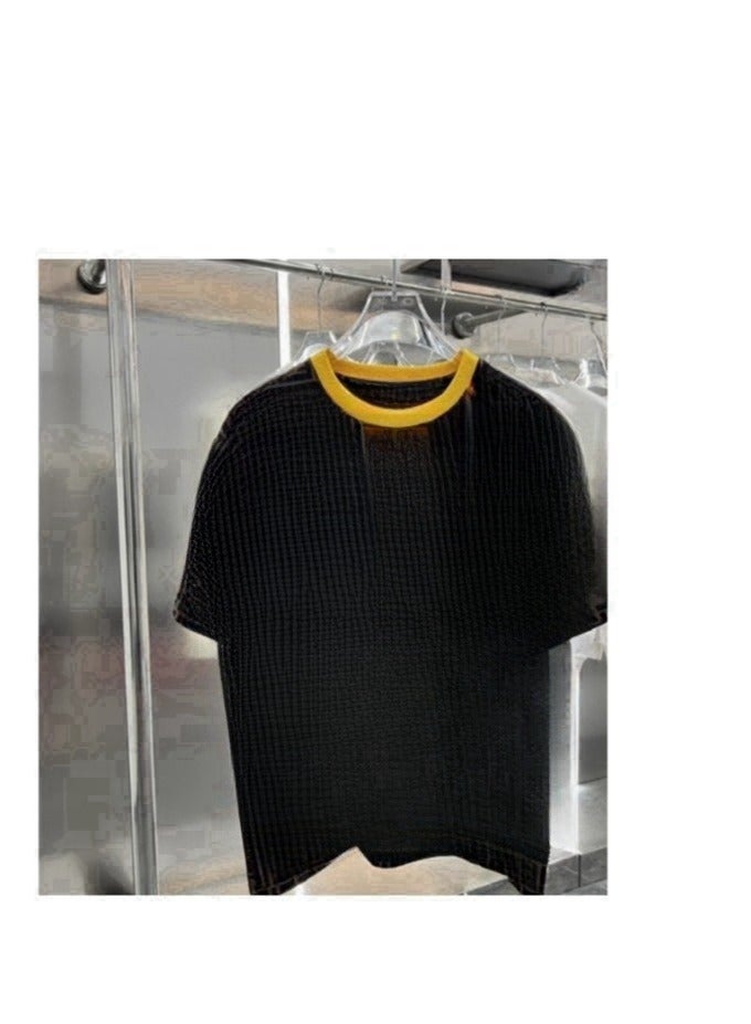 Men's Premium Contrasting Casual T-Shirt Short Sleeve 