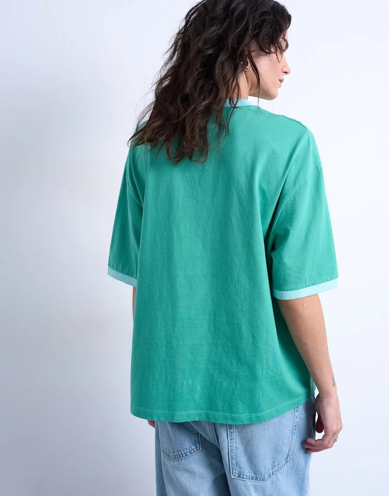 توب شوب Casual Short Sleeve Oversized Graphic T-Shirt