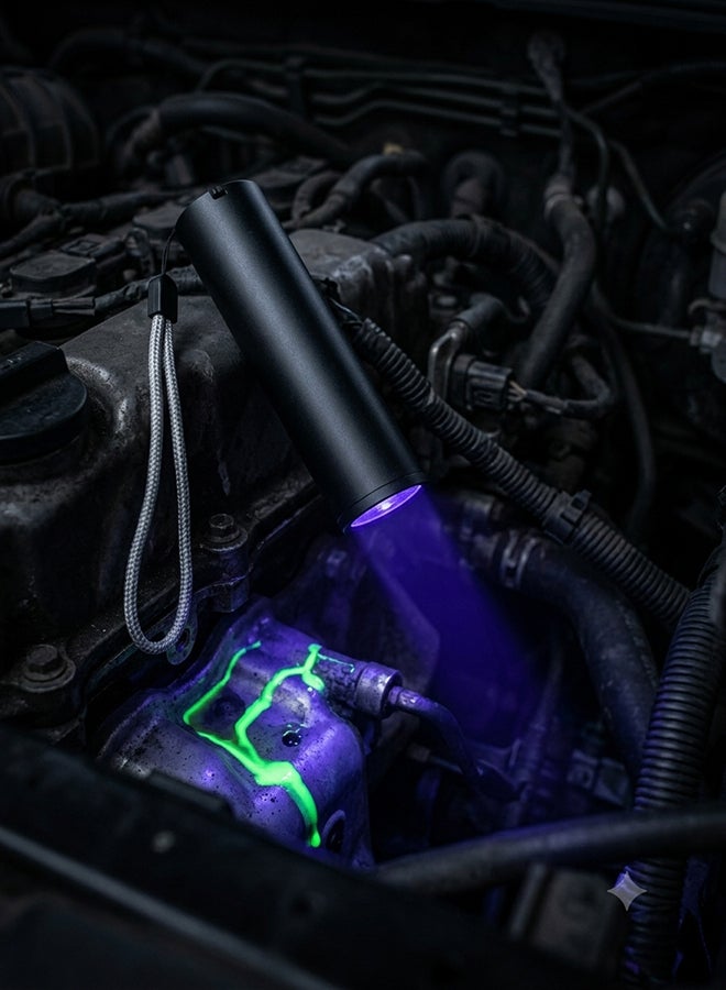 Home Care Mini UV Flashlight, Compact Ultraviolet Pocket Torch, USB-C Rechargeable, Aluminum Alloy Body, Tail Switch with Glow Indicator, Wrist Strap Included – Ideal for Pet Stain, Scorpion & Leak Detection - Image 1