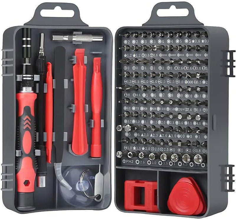 COOLCOLD 115 in 1 Screwdriver Set with Magnetic Precision Bits, Silicone Heat Resistant Mat (932°F, 17.8x11.8 inch) | Professional Repair Tool Kit for Laptop, Mobile, Tablet, Drone & Electronics - Image 1