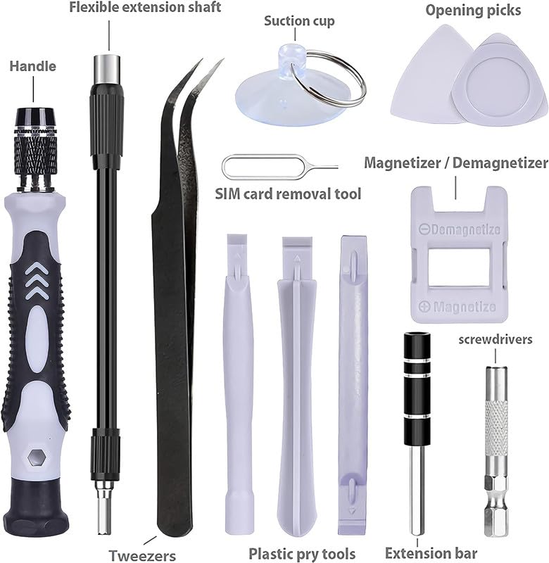 COOLCOLD 115 in 1 Screwdriver Set with Magnetic Precision Bits, Silicone Heat Resistant Mat (932°F, 17.8x11.8 inch) | Professional Repair Tool Kit for Laptop, Mobile, Tablet, Drone & Electronics - Image 3