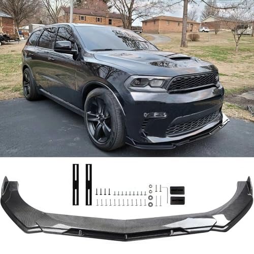 DREAMOTOR Universal Car Front Bumper Lip Spoiler Splitter Front Bumper Lip Splitter Body Kit Compatible with Honda Civic Accord Chevy Silverado Dodge Durango Corvette C8 C7 Cadillac Nissan Altima Ford