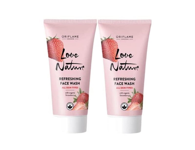 Oriflame Refreshing Face Wash with Organic Strawberry 50ML Each Pack of 2 - Image 4