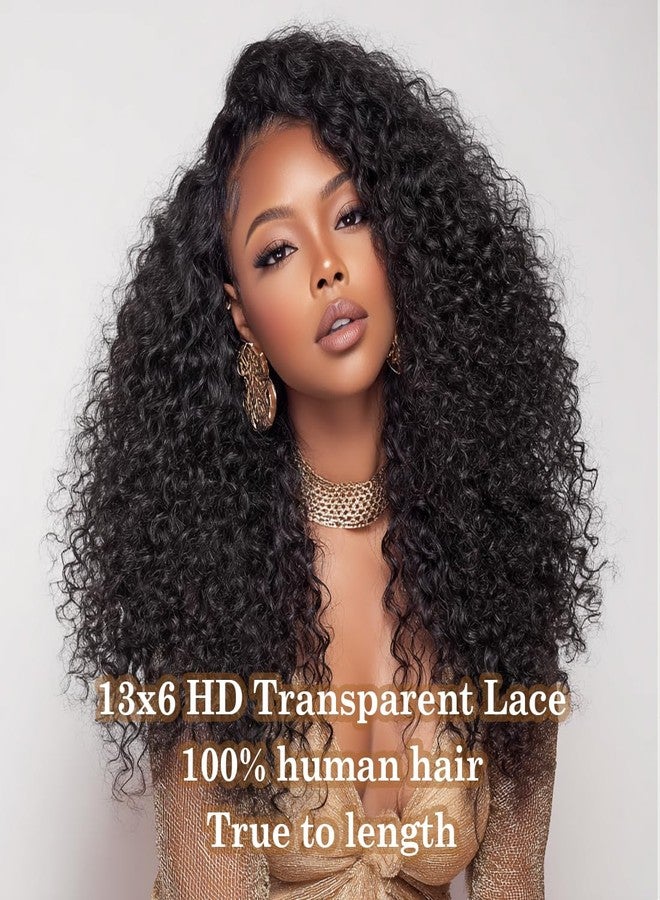 Ladoux Kinky Curly Lace Front Wig 13x6 HD Lace Front Kinky Curly Wig for Women 180% Density Pre Plucked With Baby Hair Afro Kinky Curly Human Hair Wig 20Inch Kinky Curly HD Lace Front wig - Image 2