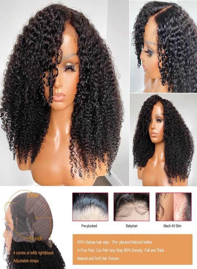 Ladoux Kinky Curly Lace Front Wig 13x6 HD Lace Front Kinky Curly Wig for Women 180% Density Pre Plucked With Baby Hair Afro Kinky Curly Human Hair Wig 20Inch Kinky Curly HD Lace Front wig - Image 3