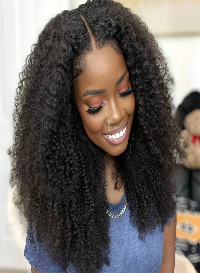 Ladoux Kinky Curly Lace Front Wig 13x6 HD Lace Front Kinky Curly Wig for Women 180% Density Pre Plucked With Baby Hair Afro Kinky Curly Human Hair Wig 20Inch Kinky Curly HD Lace Front wig - Image 1