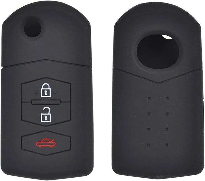 QASULER Silicone Key Case Cover for Mazda - Image 1