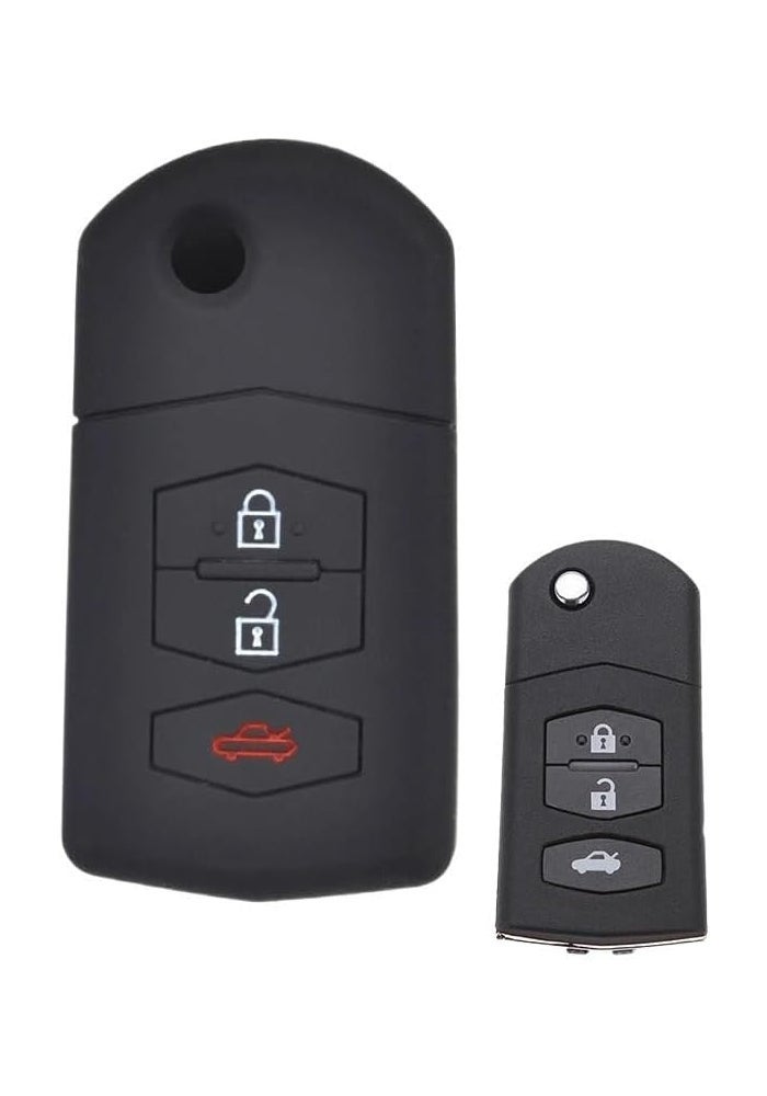 QASULER Silicone Key Case Cover for Mazda - Image 2